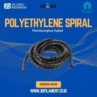 Reprap Polyethylene Spiral Pembungkus Kabel